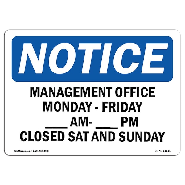Safety Sign, OSHA Notice, 3.5" Height, Friday Am Sign, Landscape, 10PK
